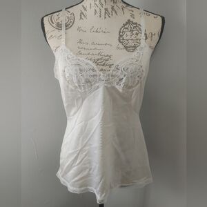 JCPenney Ivory Lace Trim Chemise